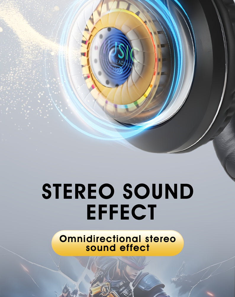 [Christmas Gift] Wireless Headphones, Wireless Headphones With Bass, Lightweight Foldable Headphones With Built-in Microphone, Compatible With 3, 5mm Audio Cable, Suitable For Travel Work Laptop Phone, Gaming Headphones, Chri