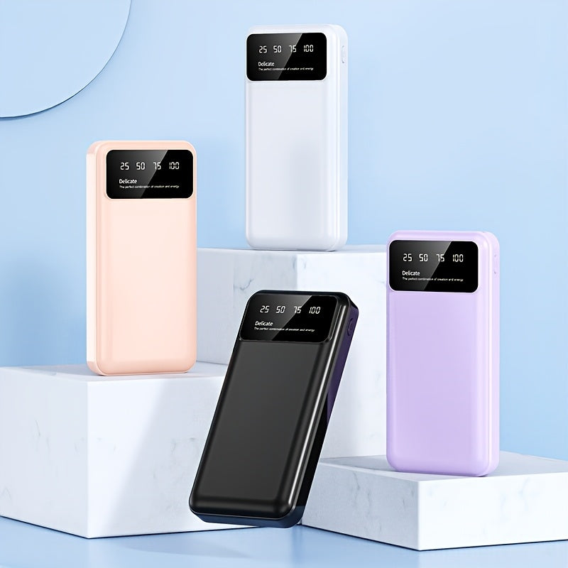 50000mAh Portable Large-capacity Power Bank, Suitable For Charging Mobile Phones/Android Electronics And Other Equipment, Power Distribution LED Display/flashlight, Outdoor Travel Removable Emergency Power Supply Device, Spar