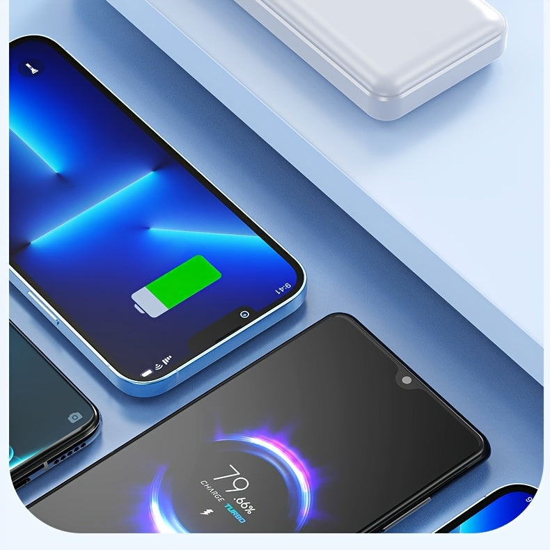 50000mAh Portable Large-capacity Power Bank, Suitable For Charging Mobile Phones/Android Electronics And Other Equipment, Power Distribution LED Display/flashlight, Outdoor Travel Removable Emergency Power Supply Device, Spar