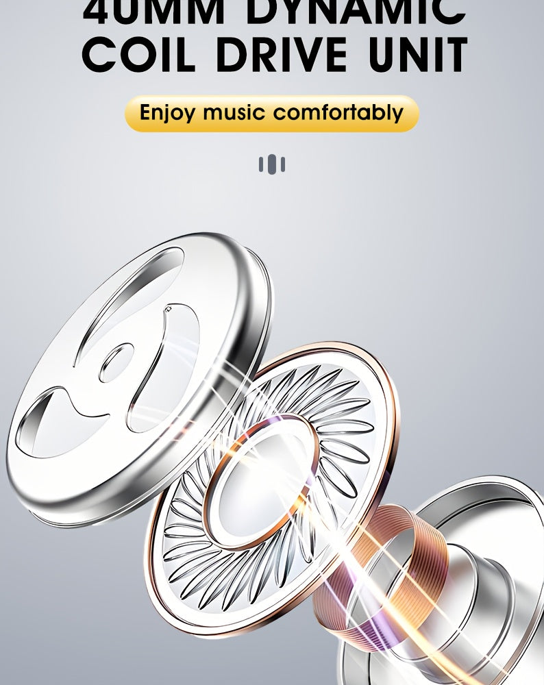 [Christmas Gift] Wireless Headphones, Wireless Headphones With Bass, Lightweight Foldable Headphones With Built-in Microphone, Compatible With 3, 5mm Audio Cable, Suitable For Travel Work Laptop Phone, Gaming Headphones, Chri