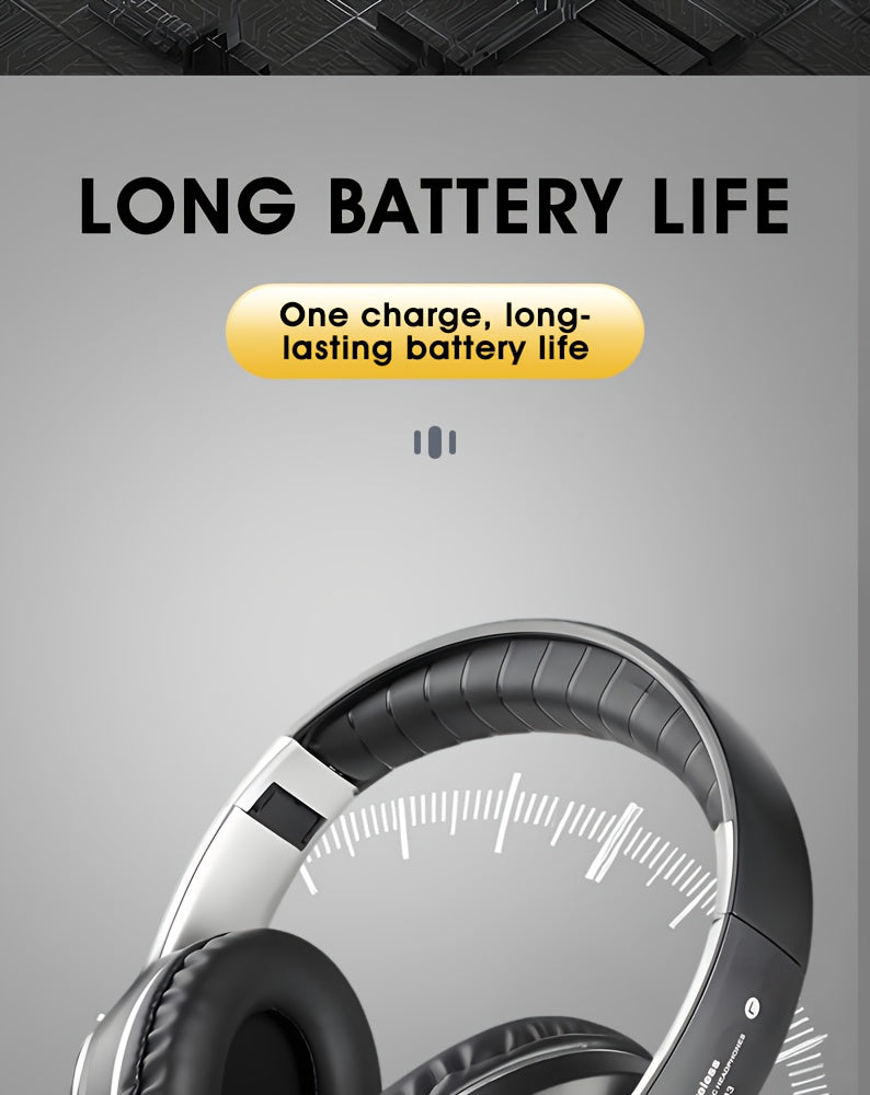 [Christmas Gift] Wireless Headphones, Wireless Headphones With Bass, Lightweight Foldable Headphones With Built-in Microphone, Compatible With 3, 5mm Audio Cable, Suitable For Travel Work Laptop Phone, Gaming Headphones, Chri