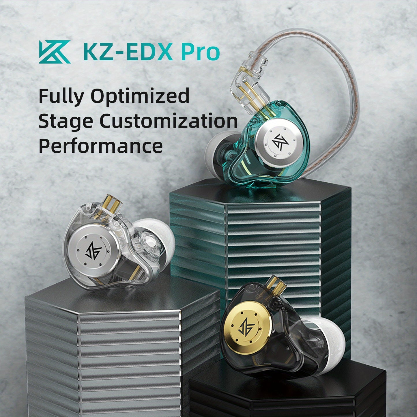 KZ EDX Pro In Ear Monitor Headphones Wired IEM Earphones Dual DD HiFi Stereo Sound Earphones Noise Cancelling Earbuds