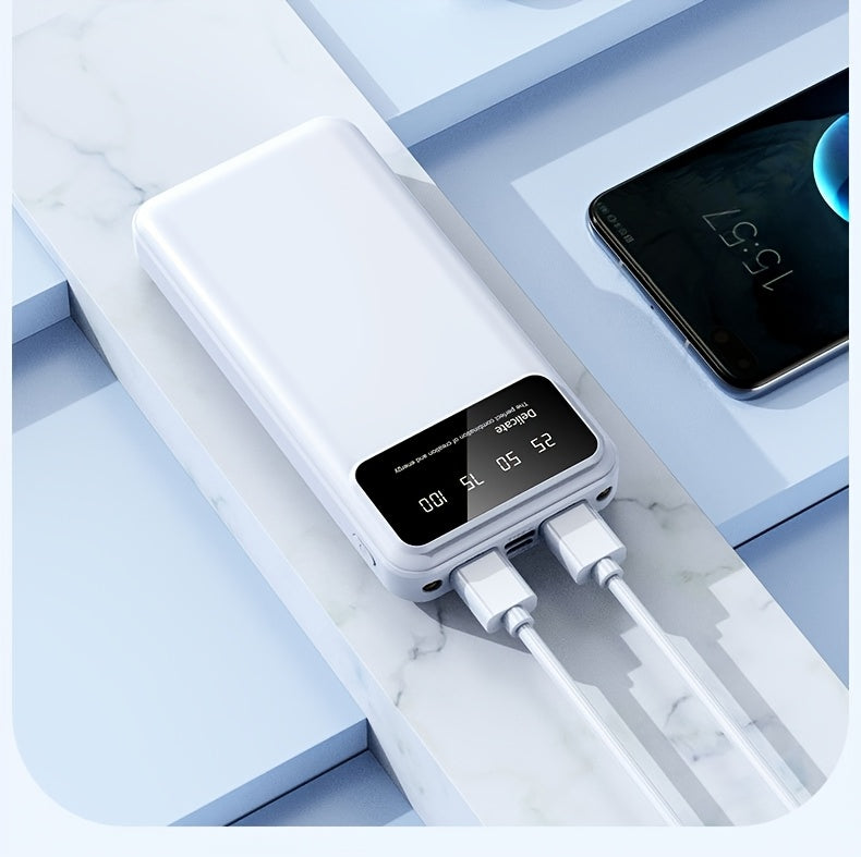 50000mAh Portable Large-capacity Power Bank, Suitable For Charging Mobile Phones/Android Electronics And Other Equipment, Power Distribution LED Display/flashlight, Outdoor Travel Removable Emergency Power Supply Device, Spar