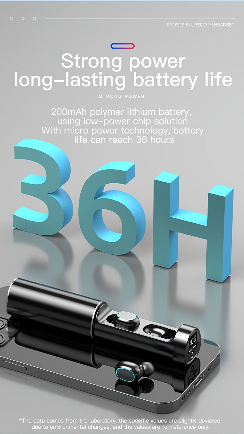 TWS N21 Earbuds With Torchlight Wireless Earphone HD HIFI Sport Gaming Headset Handsfree Wireless Earphone With Flashlight TWS Wireless Earbuds Touch Control Stereo TWS Mini Wireless Sports Headphones Waterproof Hi-Fi