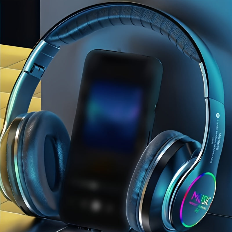 [Christmas Gift] Wireless Headphones, Wireless Headphones With Bass, Lightweight Foldable Headphones With Built-in Microphone, Compatible With 3, 5mm Audio Cable, Suitable For Travel Work Laptop Phone, Gaming Headphones, Chri