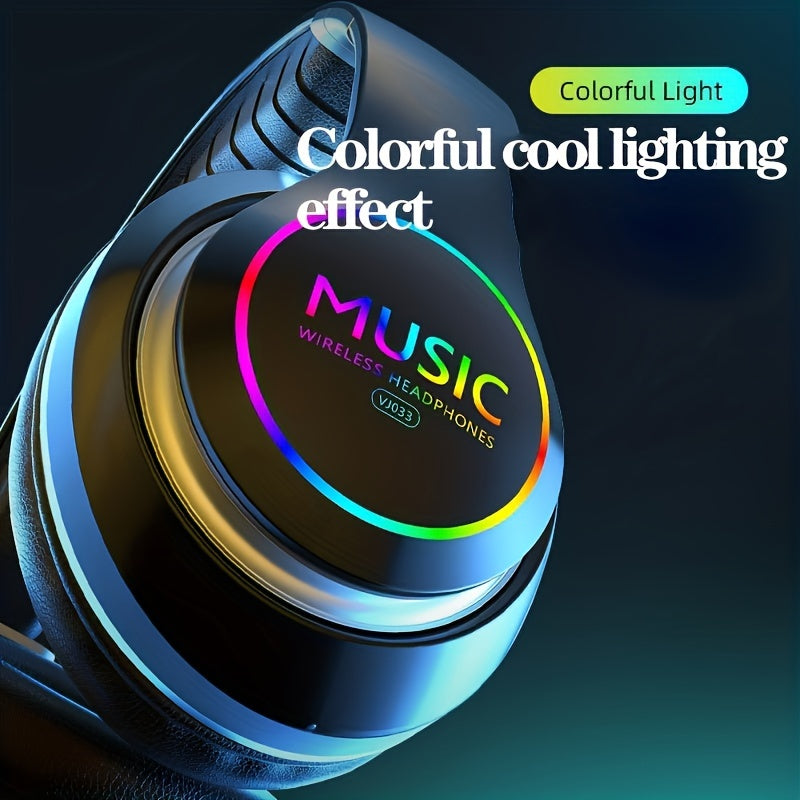 [Christmas Gift] Wireless Headphones, Wireless Headphones With Bass, Lightweight Foldable Headphones With Built-in Microphone, Compatible With 3, 5mm Audio Cable, Suitable For Travel Work Laptop Phone, Gaming Headphones, Chri