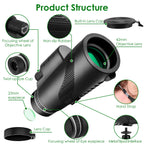 80x100 HD Monocular Telescope - BAK-4 Prism - HAMZAKHANSTORE