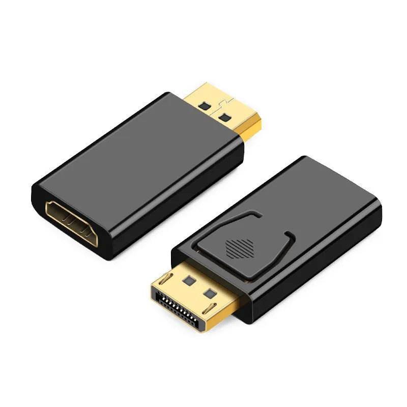 4K DP to HDMI-compatible Converter Displayport to 1080P HDTV Computer Monitor Audio Video Adapter.
