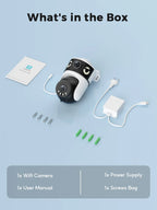 10MP 5K Dual Lens Dual Screens Wifi Security Camera 5X Digital Zoom Video Surveillance Night Vision Human Detection O-KAM PRO - HAMZAKHANSTORE