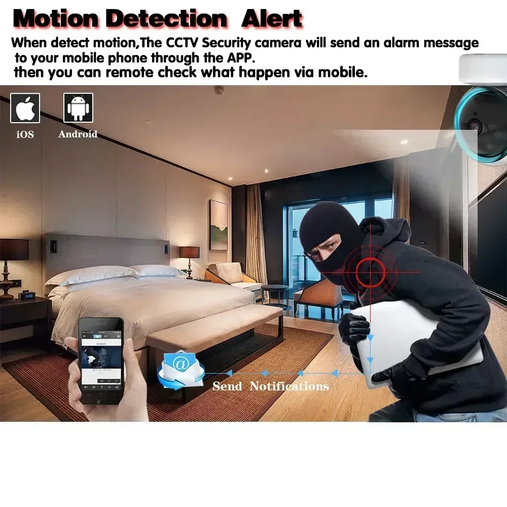 Smart Life 5MP IP WiFi Camera Surveillance Security Baby Monitor Automatic Human Tracking Cam Two Way Audio Indoor Video Camera - HAMZAKHANSTORE