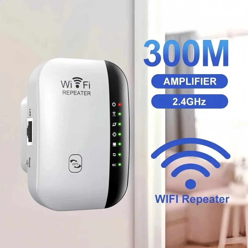 300Mbps WIFI Repeater Remote Wi-Fi Amplifier 802.11N WiFi Signal Booster Network Amplifier For Home/Office Wireless Repeater - HAMZAKHANSTORE
