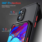 New Armor Bumper Shockproof Phone Case For iPhone 15 11 12 13 Mini 14 Pro XR X Xs Max 7 8 Plus SE 2020 Silicone Hard Cover Capa.