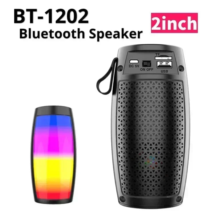 1202 Wireless Bluetooth Speaker Dual Stereo Outdoor with TF/USB Playback FM Radio Voice Broadcast Portable Subwoofer - HAMZAKHANSTORE