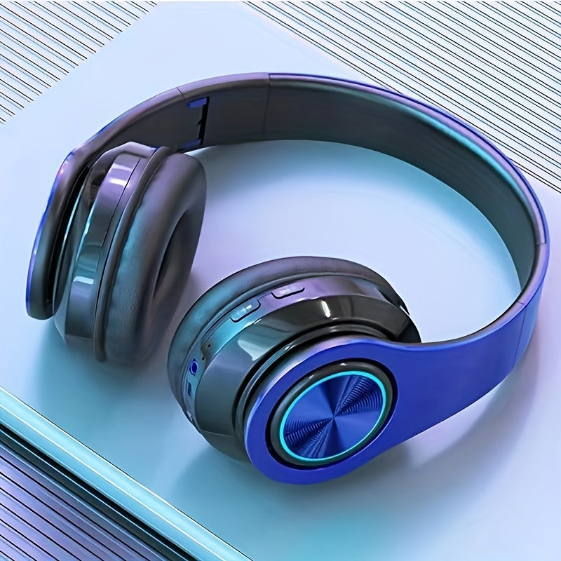39 Luminous Wireless Headphones with Plug-in, Wired and Wireless Multifunctional Use.