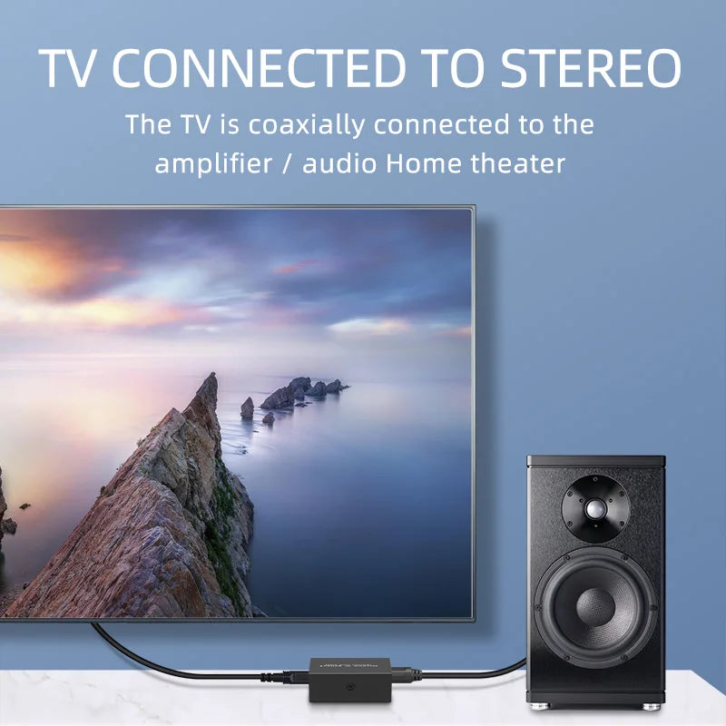 Digital audio converter Bi-directional RCA Digital coaxial to optical toslink converter Optical SPDIF Toslink to Coaxial.