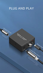 Digital audio converter Bi-directional RCA Digital coaxial to optical toslink converter Optical SPDIF Toslink to Coaxial.