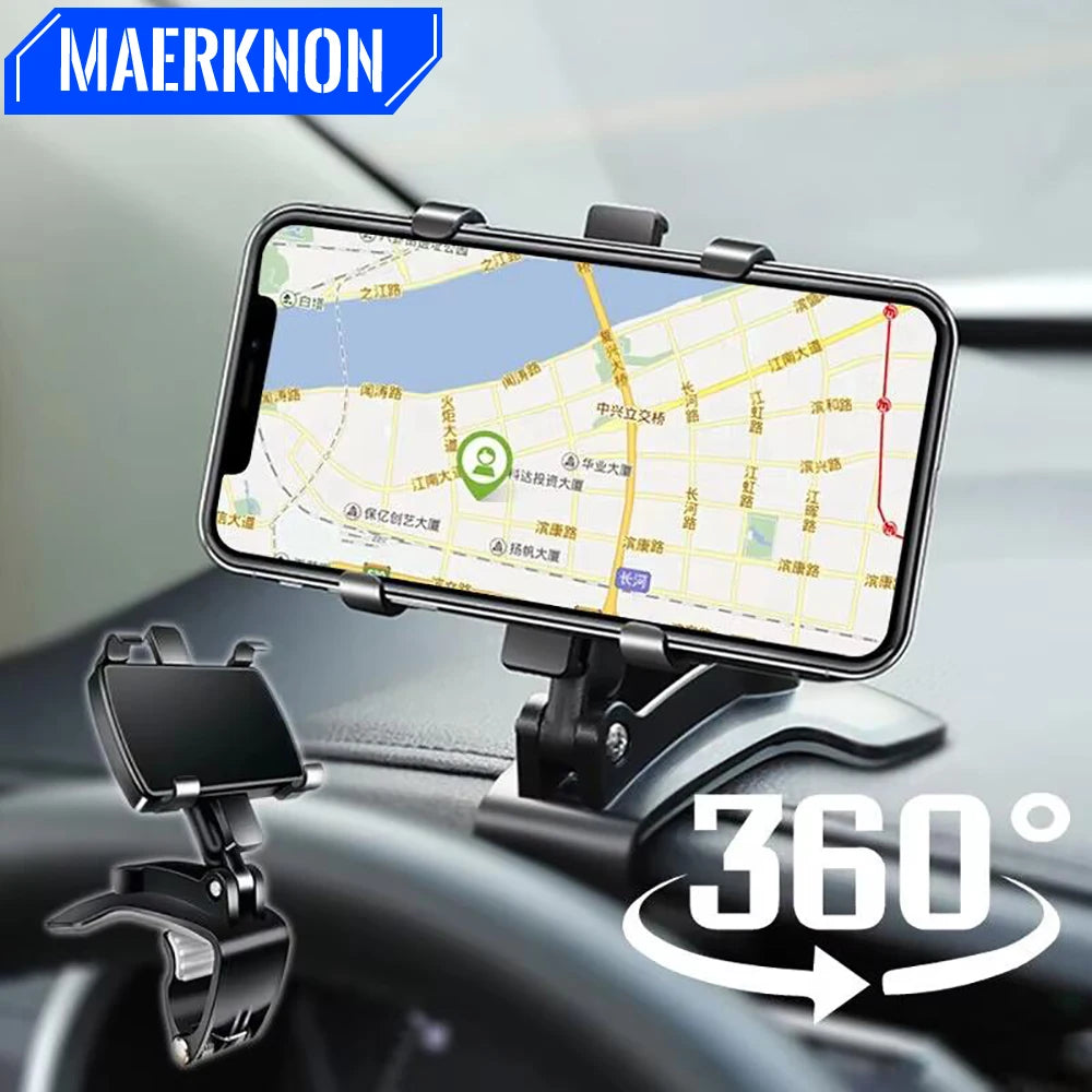 Support de téléphone universel pour tableau de bord de voiture 360 °   Support de voiture pour Smartphone rotatif, pour iPhone,.