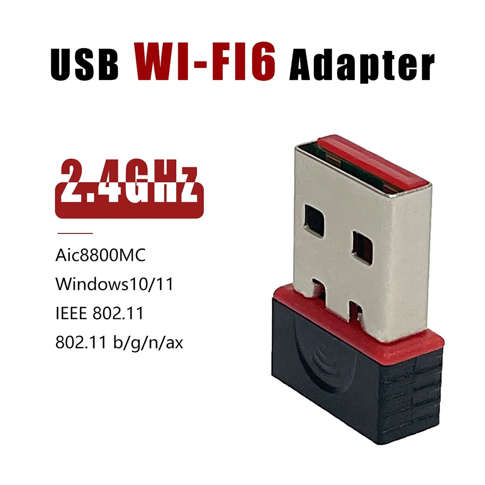 WIFI 6 Network Signal Reception Mini Driver-free Wi-Fi Adapter for PC Deskop Computer 2.4G Network Card USB Plug and Play - HAMZAKHANSTORE