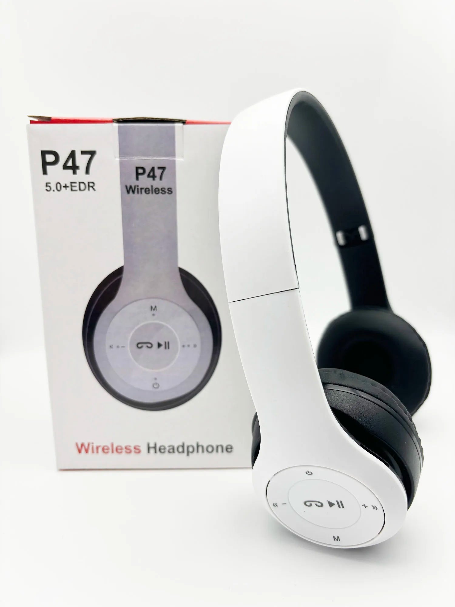 Stereo P47 Headset 5.0 Bluetooth Headset Folding Series Wireless Sports Game Headset for iPhone XiaoMi - HAMZAKHANSTORE
