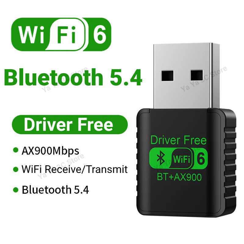 900Mbps USB WiFi Bluetooth 5.4 Adapter 2in1 Dongle Dual Band 2.4G 5GHz USB WiFi 6 Network Wireless Wlan Receiver DRIVER FREE - HAMZAKHANSTORE
