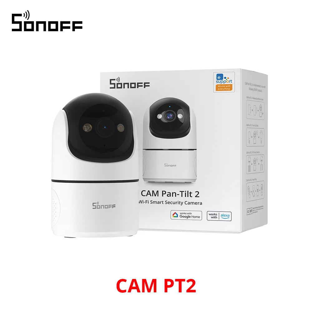 SONOFF CAM PT2 Smart Home Security Camera Smart Night Vision 360° Panoramic View Remote HD Monitoring with Real-Time Interaction - HAMZAKHANSTORE