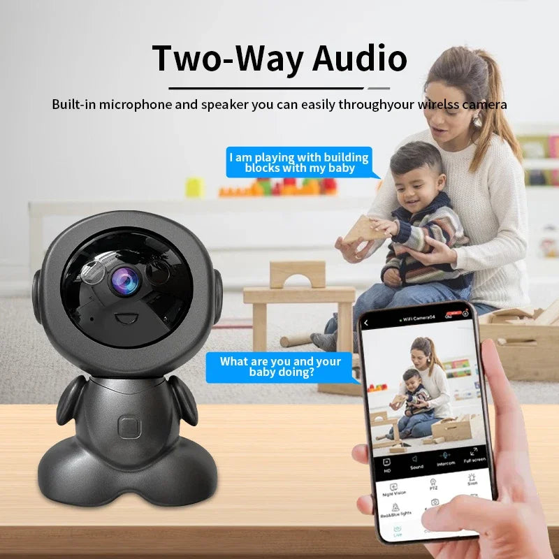 8MP Wifi Security Camera Indoor HD Baby Monitor Smart Home Surveillance Robot PTZ Camera Auto Tracking Night Vision Pet Monitor - HAMZAKHANSTORE