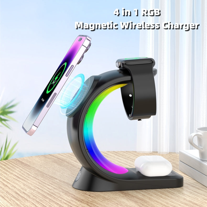 4-in-1 Magnetic Wireless Charger Station.