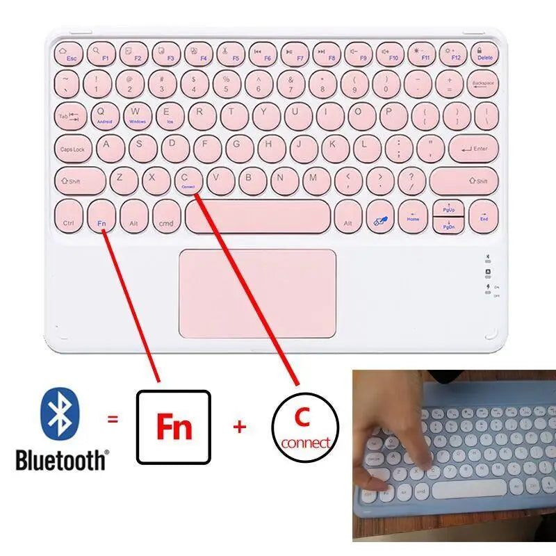 For Xiaomi Redmi Pad pro 12.1'' 2024 Case Bluetooth Keyboard Cover Magnetic Teclado Tablet Cover for Redmi Pad Pro 12.1" Funda - HAMZAKHANSTORE