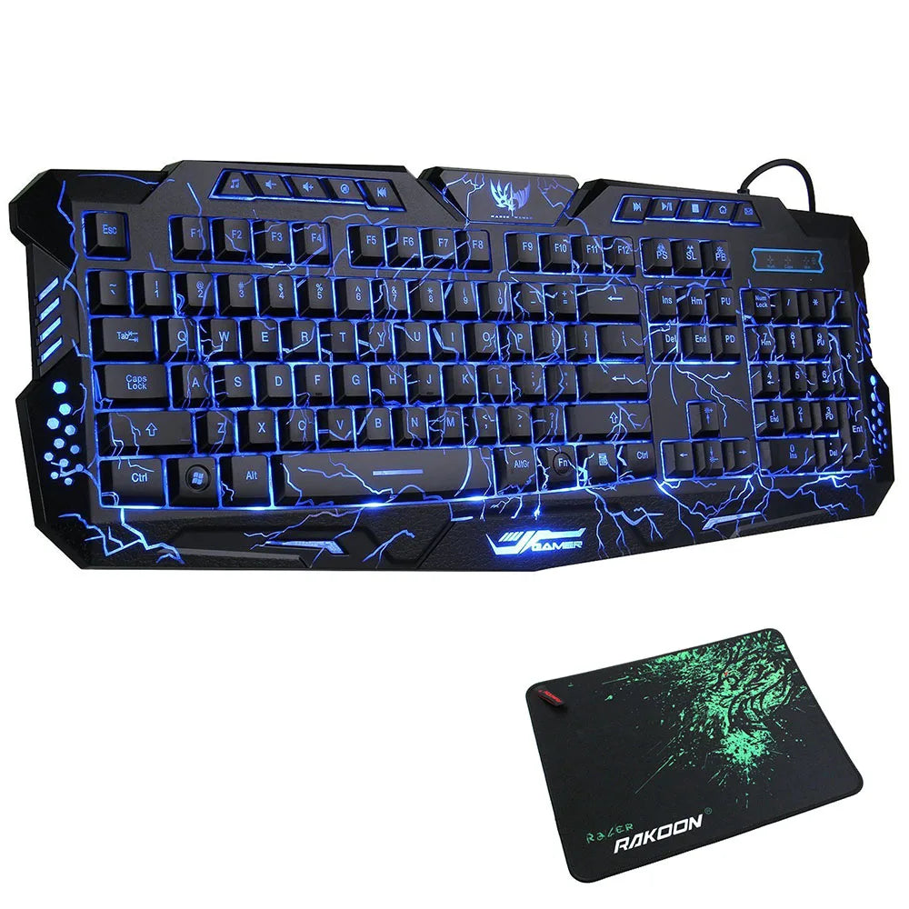 RGB Gaming Keyboard with LED Backlight & Mousepad | SA.
