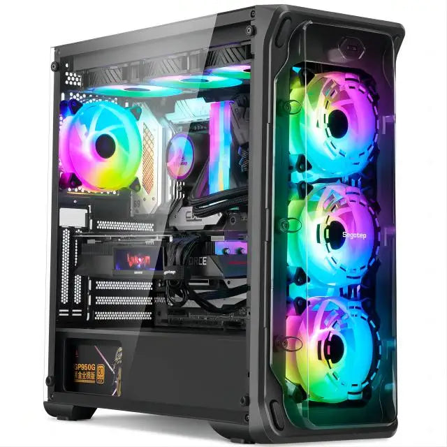 Aotesier Hot selling gamer desktop computer build in Win10 16GB Ram SSD 256G GTX 1050Ti Core E5-2650 processor new gaming pc - HAMZAKHANSTORE