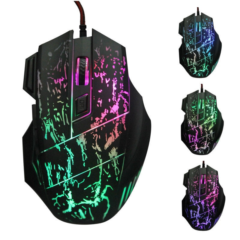 Gaming Mouse - RGB LED Wired USB Optical - HAMZAKHANSTORE