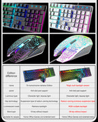 Kuiying T6RGB Luminous Keyboard And Mouse Set - HAMZAKHANSTORE