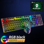 Kuiying T6RGB Luminous Keyboard And Mouse Set - HAMZAKHANSTORE