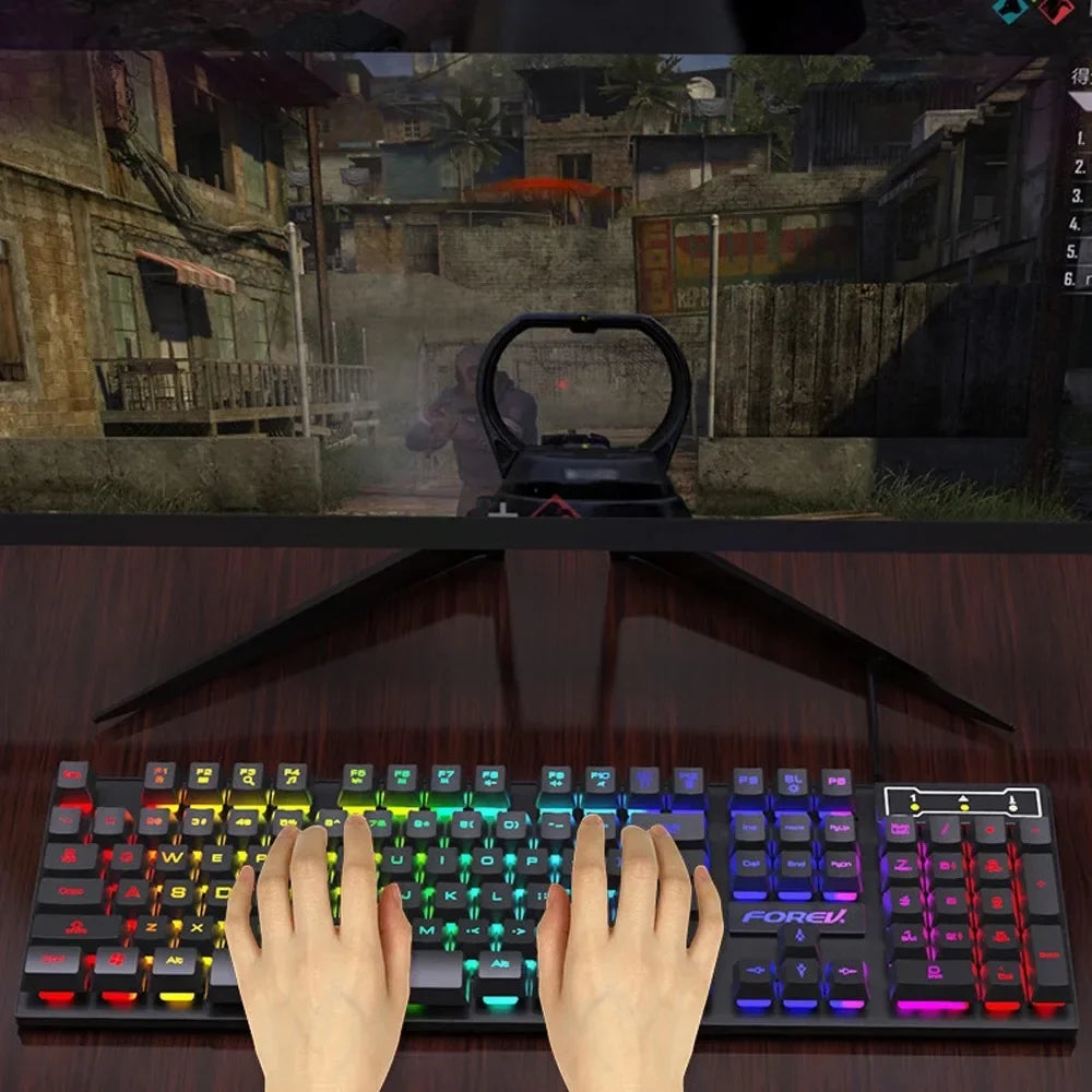 104 Key RGB Gaming Keyboard & Mouse Set.