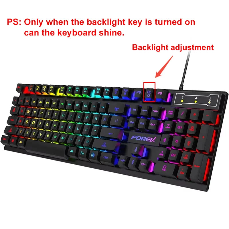 104 Key RGB Gaming Keyboard & Mouse Set.