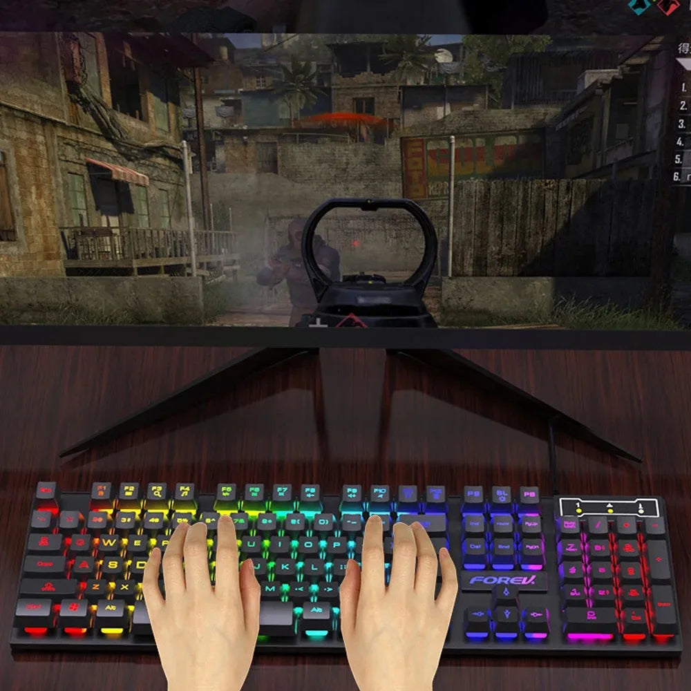 104 Key RGB Gaming Keyboard & Mouse Set.