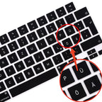 Silicone Keyboard Protector Cover - German Layout Designed Keyboards Black Skin for Macbook Pro14 M4 M3 M2 Pro16 Air13.6 Air15.3 - HAMZAKHANSTORE