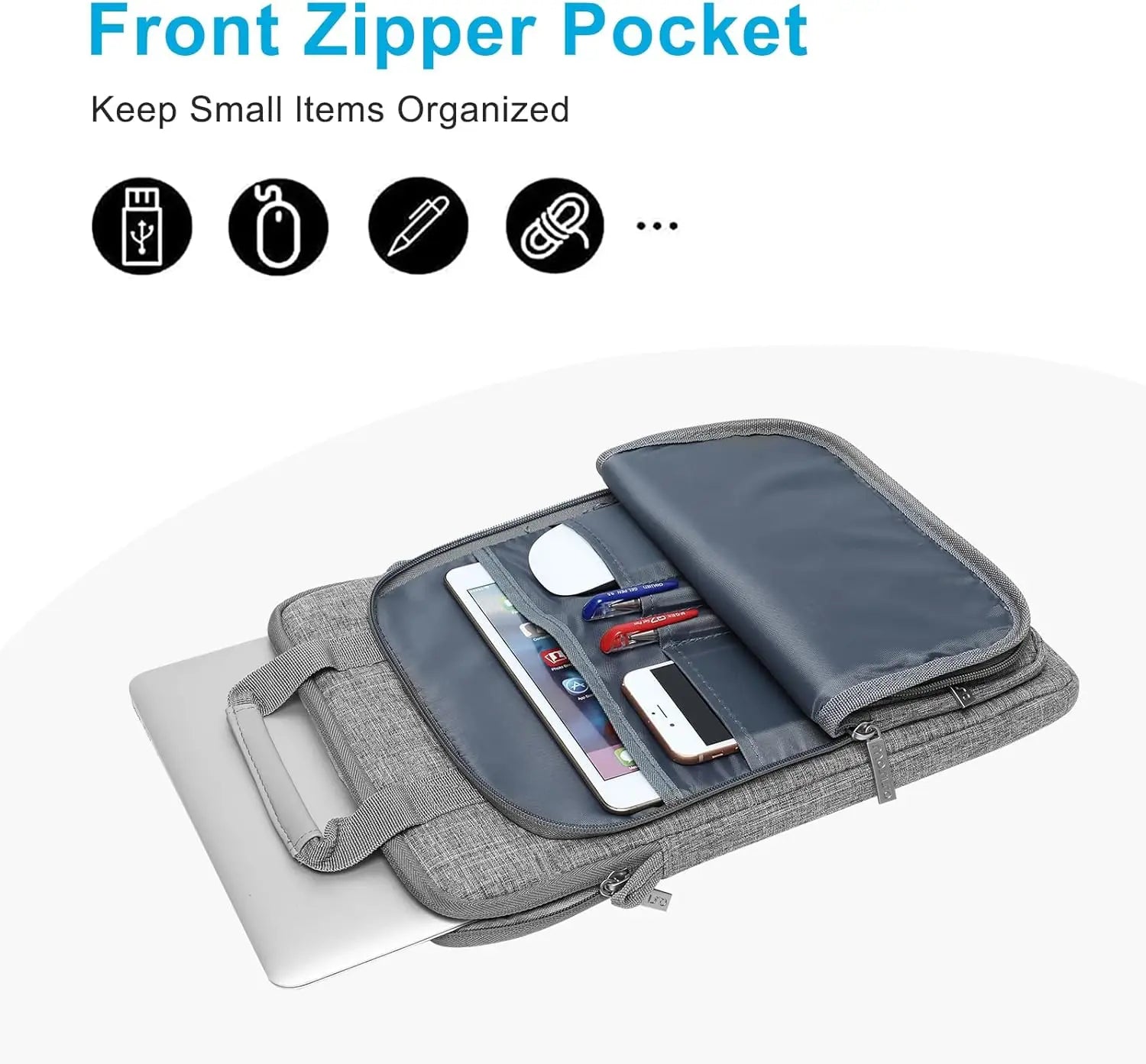 Vertical Laptop Bag Computer Shoulder Handbag for MacBook Pro 14 A2992 A2918 A2779 A2442 HP Dell Lenovo Notebook Carrying Case - HAMZAKHANSTORE