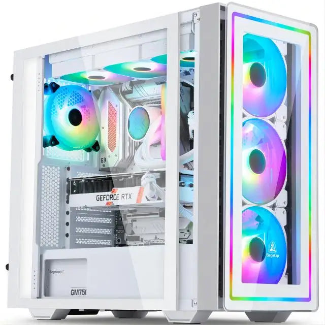 AOTESIER Gaming PC core i7 CPU With 16G RAM 256G SSD HD4600 ATX/ITX/M-ATX full view side panel Temper Glass Front pc gamer - HAMZAKHANSTORE