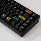 Exposition theme Keycaps 122 keys Black Comic Cherry Profile Transparent keycaps For MX 61/68/87/96/104 Mechanical Keyboard - HAMZAKHANSTORE