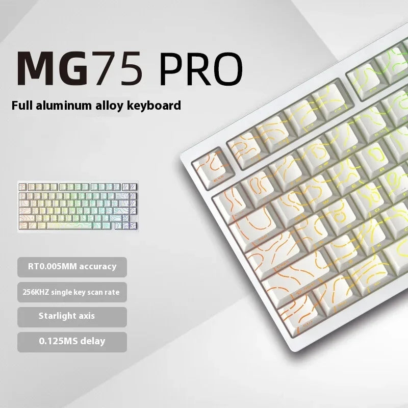 IROK MG75 PRO MG75 Max Magnetic Gaming Mechanical Keyboard RT0.001mm 8K 0.125ms Delay Aluminium RGB Hot Swap Wired Game Keyboard - HAMZAKHANSTORE