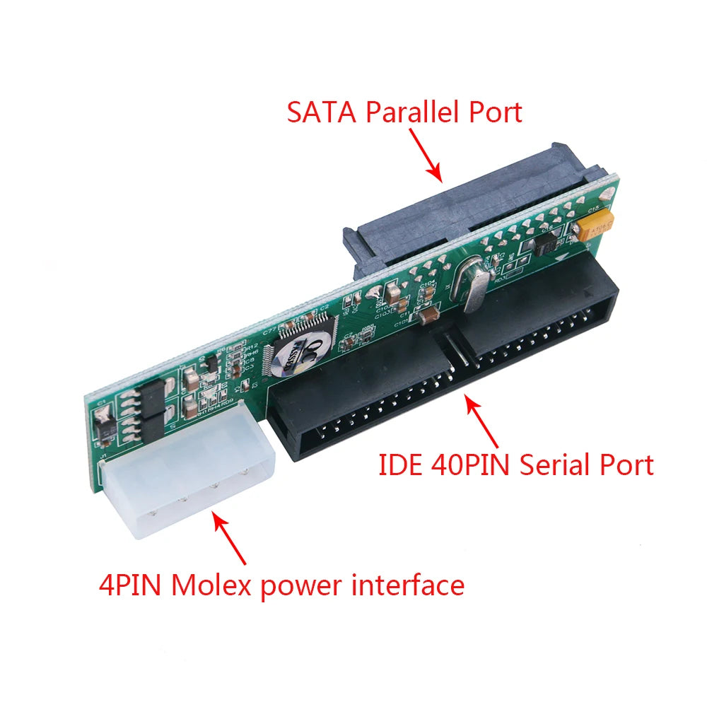 40PIN IDE To SATA Card Hard Disk Optical Drive Recorder PATA To SATA Serial To Parallel Conversion Card - HAMZAKHANSTORE