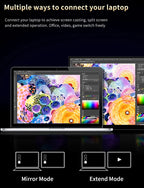 13.3'' 1080p Portable Monitor Samsung Oled Panel 100%DCI-P3 USB-C HDMI-Compatible Travelling Display for PC Laptop Xbox Switch - HAMZAKHANSTORE