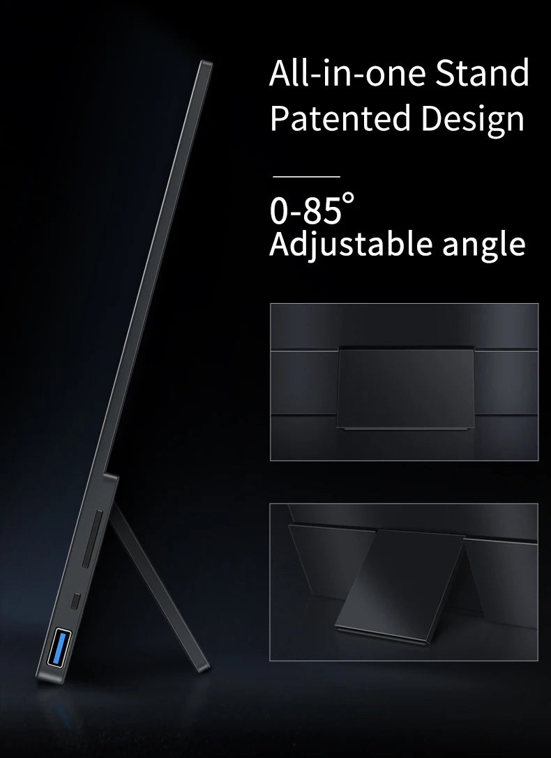 13.3'' 1080p Portable Monitor Samsung Oled Panel 100%DCI-P3 USB-C HDMI-Compatible Travelling Display for PC Laptop Xbox Switch - HAMZAKHANSTORE