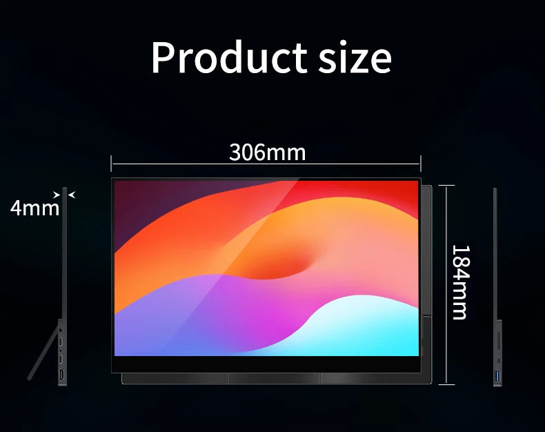 13.3'' 1080p Portable Monitor Samsung Oled Panel 100%DCI-P3 USB-C HDMI-Compatible Travelling Display for PC Laptop Xbox Switch - HAMZAKHANSTORE