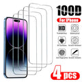iPhone Tempered Glass Screen Protector - 4 Pack.