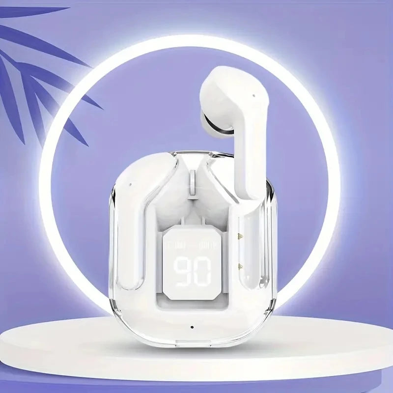 Original T2 Wireless Bluetooth Earphone Transparent HIFI Headphones LED Power Digital Display Stereo Sound Earphones for Xiaomi - HAMZAKHANSTORE