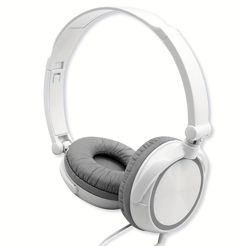 Wired Headphones, Foldable Bass With Microphone, Headset, 47.24inch Cable, 3.55mm Plug.