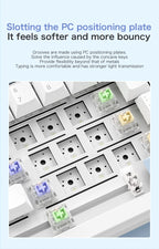 75% Hot Swap Gaming Keyboard Wireless FREEWOL F75 RGB Mechanical Keyboard with Metal Knobs AULA F75 Same Model,Tri-Mode,4000 mAh.