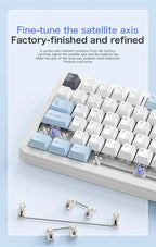 75% Hot Swap Gaming Keyboard Wireless FREEWOL F75 RGB Mechanical Keyboard with Metal Knobs AULA F75 Same Model,Tri-Mode,4000 mAh.